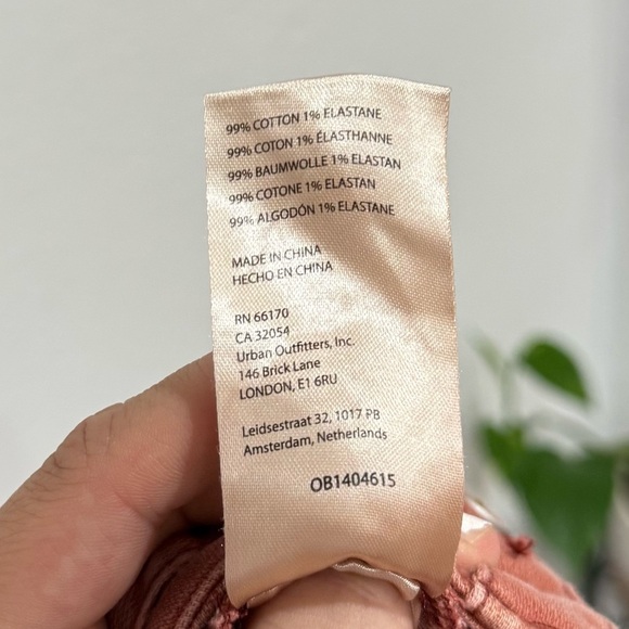 Anthropologie Pilcro High Rise Wide Leg Stretch Pants Red Women’s Size 24 Tall - Picture 5 of 7